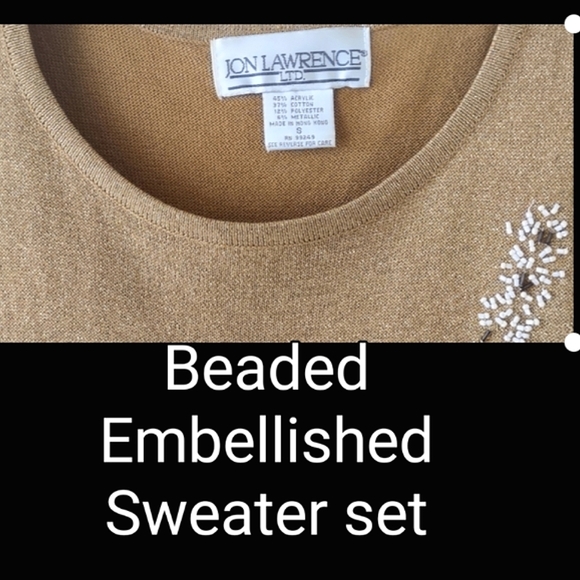 (Clone Listing) Vtg Jon Lawrence Sparkly Sweater set - Picture 9 of 14